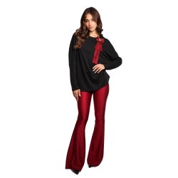 pantalone a zampa kostumn°1 DONNA BORDEAUX - KI2508 vista completo frontale