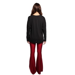 pantalone a zampa kostumn°1 DONNA BORDEAUX - KI2508 vista completo posteriore
