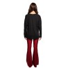 pantalone a zampa kostumn°1 DONNA BORDEAUX - KI2508 vista completo posteriore