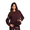 felpa jijil DONNA BORGOGNA 1501 WINE - JPI25FP390 vista frontale