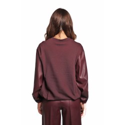 felpa jijil DONNA BORGOGNA 1501 WINE - JPI25FP390 vista posteriore
