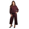 felpa jijil DONNA BORGOGNA 1501 WINE - JPI25FP390 vista completo frontale