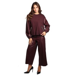 pantalone jijil DONNA BORGOGNA 1501 WINE - JPI25PA349 vista completo frontale