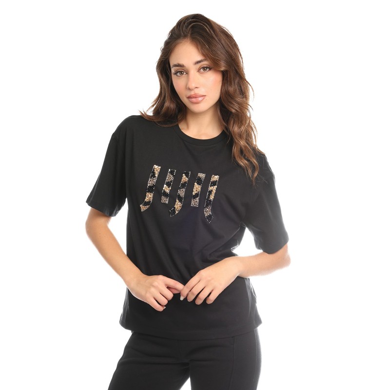 t-shirt jijil DONNA 0002 NERA - JPI25TS084 vista frontale