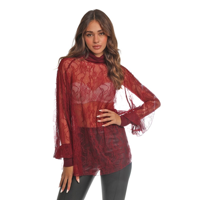 blusa kostumn°1 DONNA BORDEAUX - KI25139 vista frontale