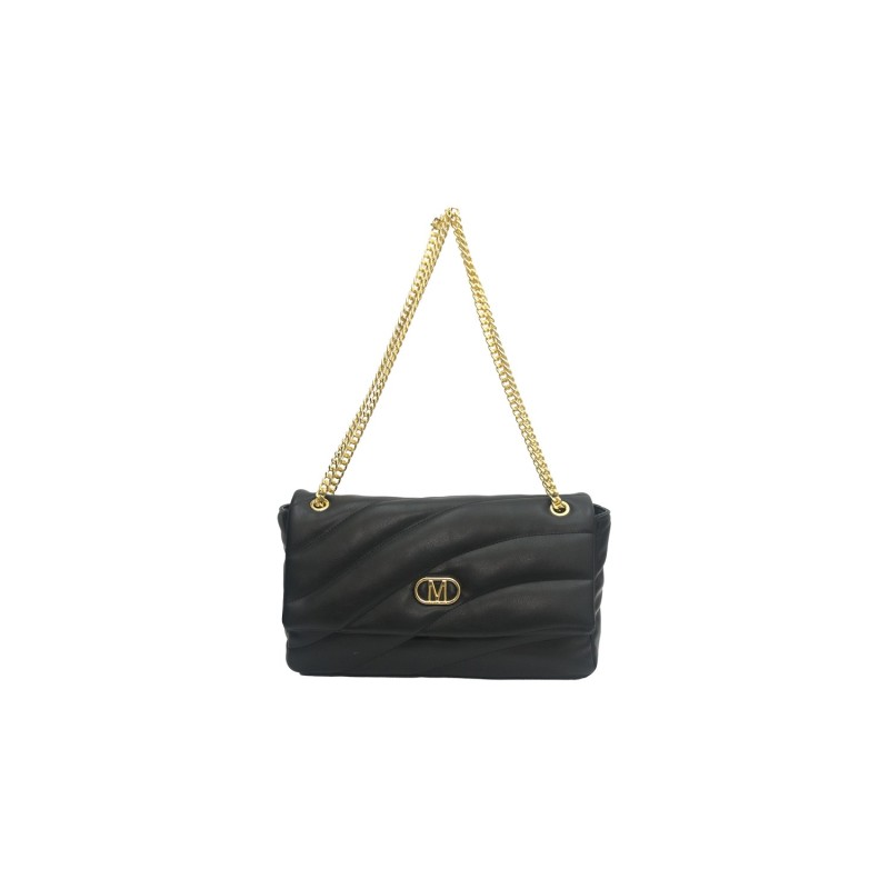 borsa marc ellis DONNA BLACK E GOLD - YOLE BAG vista frontale