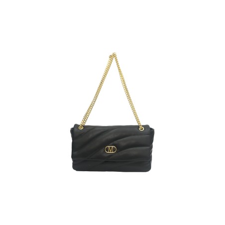 borsa marc ellis DONNA BLACK E GOLD - YOLE BAG vista frontale