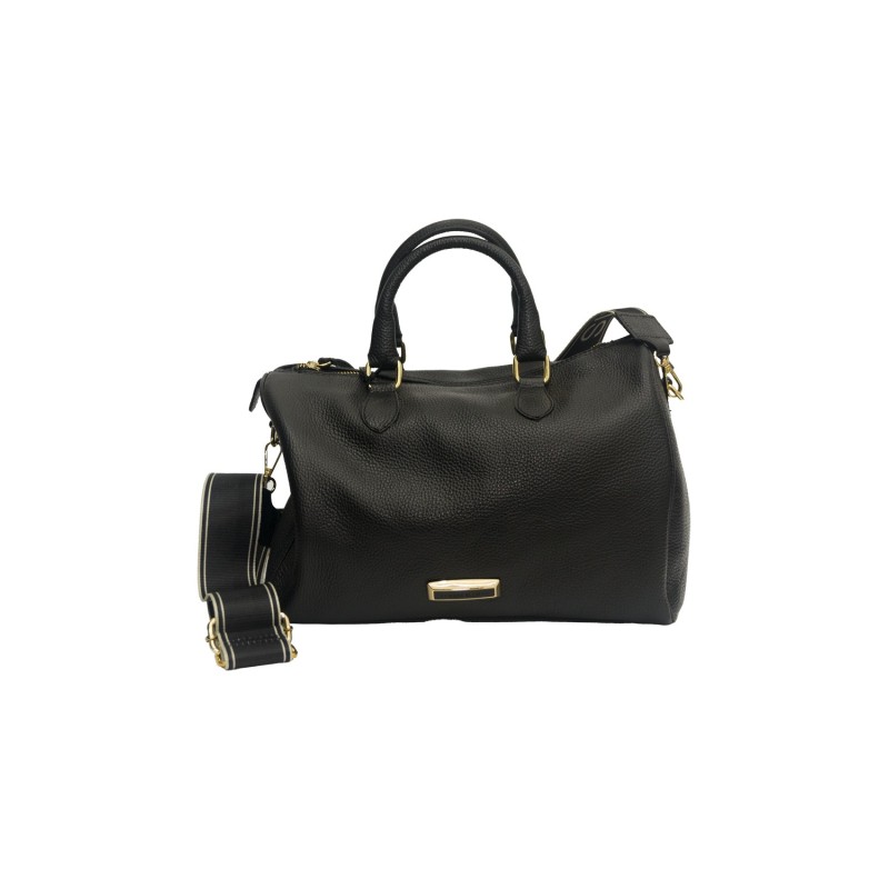 borsa marc ellis DONNA BLACK E GOLD - EVANIA DO vista frontale