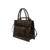 borsa marc ellis DONNA BLACK LEO E LIGHT GOLD - AROUND TOTE vista laterale