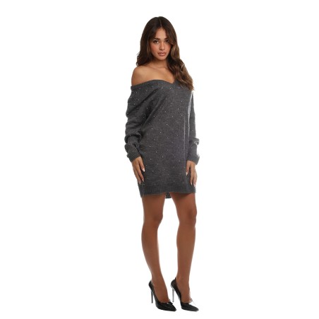 abito jijil DONNA 0300 GREY - JPI25AK007 vista frontale