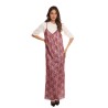 abito lungo kostumn°1 DONNA BORDEAUX E OFF-WHITE - KI25140 vista frontale