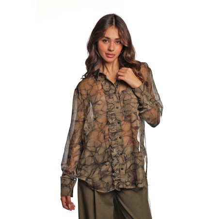 camicia jijil DONNA VERDE 1502 MUSCHIO - JPI25CA102 vista frontale