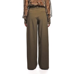 pantalone a palazzo jijil DONNA 0007 VERDE MILITARE - JPI25PA094 vista posteriore