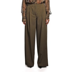 pantalone a palazzo jijil DONNA 0007 VERDE MILITARE - JPI25PA094 vista frontale