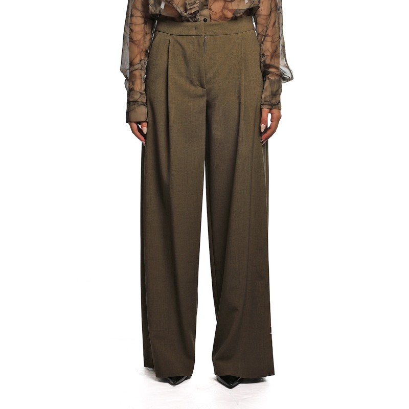 pantalone a palazzo jijil DONNA 0007 VERDE MILITARE - JPI25PA094 vista frontale