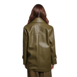 cappotto jijil DONNA 0007 VERDE MILITARE - JPI25CP100 vista posteriore