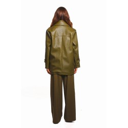 cappotto jijil DONNA 0007 VERDE MILITARE - JPI25CP100 vista completo posteriore