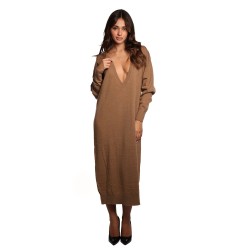 abito lungo jijil DONNA 0925 CAMEL - JPI25AK013  vista frontale