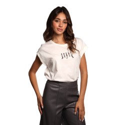 t-shirt jijil DONNA 0008 PANNA - JPI25TS340 vista frontale