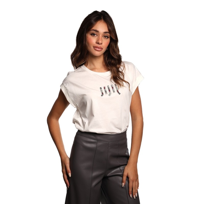 t-shirt jijil DONNA 0008 PANNA - JPI25TS340 vista frontale