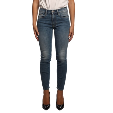 jeans cycle DONNA 07 NAVY BLUE - 452P543 vista frontale