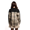 cardigan jijil DONNA 1507 NERO E CHECK VANIGLIA - JPI25GI142 vista posteriore