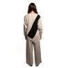 felpa jijil DONNA BEIGE CHIARO E NERA 1103 NATURALE/NERO - JPI25FP144 vista completo posteriore