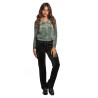 felpa juicy couture DONNA DUCK GREEN - VEJB70001WPFDG2 vista completo frontale