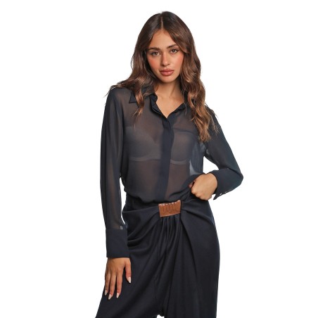 camicia jijil DONNA 0872 BLUE - JPI25CA346 vista frontale