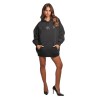 felpa oversize guess DONNA NERA JBLK - V5BQ12KB681 vista frontale