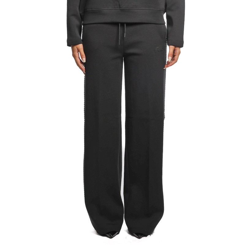pantalone a palazzo guess DONNA NERA JBLK - V5BB11K1981 vista frontale