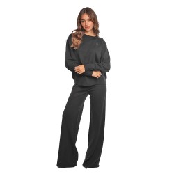pantalone a palazzo jijil DONNA 0002 NERO - JPI25PK015 vista completo frontale