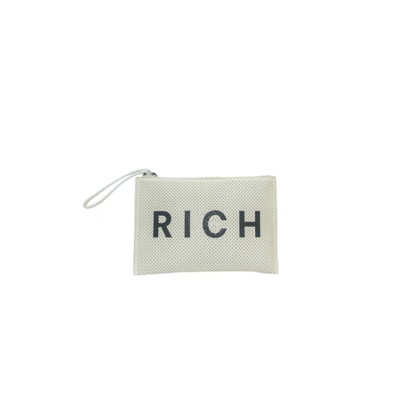 pochette john richmond DONNA WHITE E BLACK - RWP25077BO vista frontale