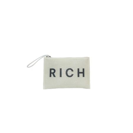 pochette john richmond DONNA WHITE E BLACK - RWP25077BO vista frontale