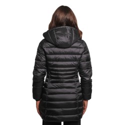 giubbino lungo save the duck DONNA NERO 10000 - D47300W - IRIS21 REESE vista posteriore