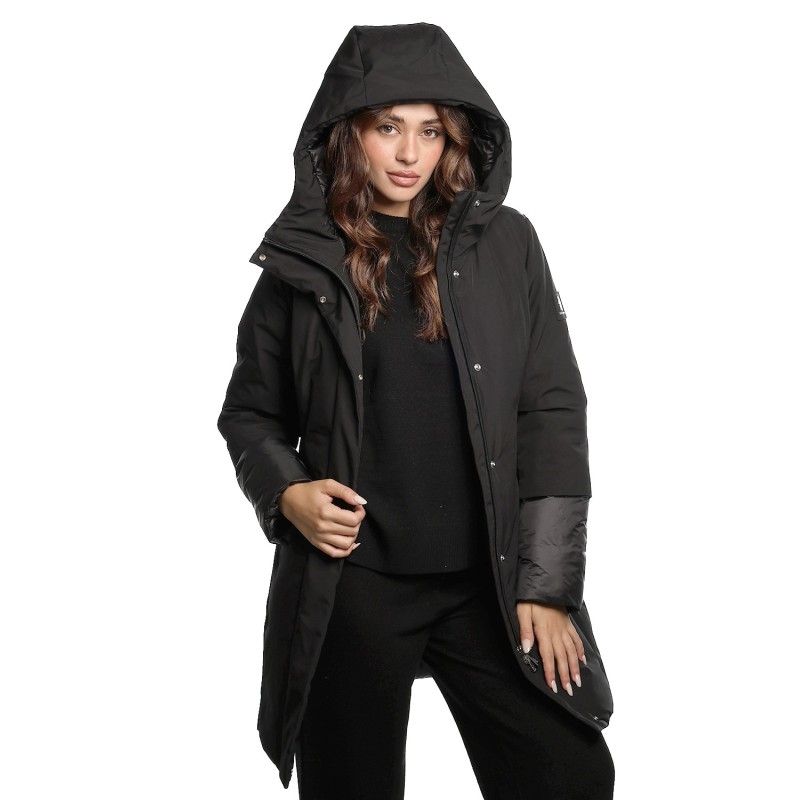 giubbino lungo refrigue DONNA BLACK - 2821O00075 - KATT vista frontale