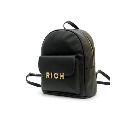 zaino john richmond DONNA BLACK E GOLD - RWA25215ZA  vista frontale