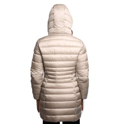giubbino lungo save the duck DONNA BEIGE CHIARO 40019 - D47300W - IRIS21 REESE vista posteriore