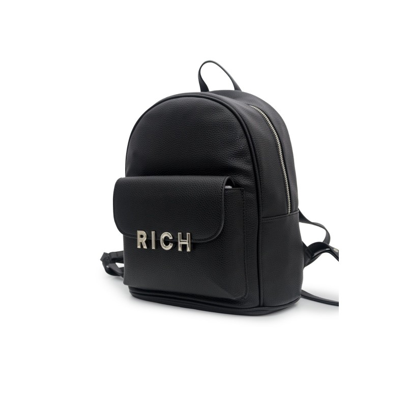 zaino john richmond DONNA BLACK E SILVER - RWA25215ZA  vista frontale