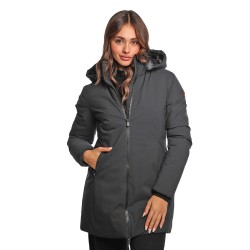 giubbino lungo save the duck DONNA NERO 10000 - D40060W - MATT21 RACHEL  - vista frontale