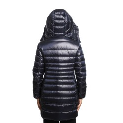giubbino lungo reversibile ADD DONNA NERO E BLU C1527 BLACK+PACIFIC BLUE - 12AWHE33 vista posteriore blu
