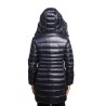 giubbino lungo reversibile ADD DONNA NERO E BLU C1527 BLACK+PACIFIC BLUE - 12AWHE33 vista posteriore blu