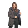 giubbino lungo reversibile ADD DONNA NERO E BLU C1527 BLACK+PACIFIC BLUE - 12AWHE33 vista dettagli nero