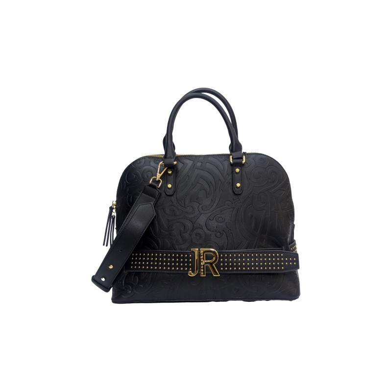 borsa john richmond DONNA BLACK E GOLD - RWA25188BO vista frontale