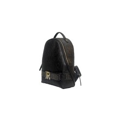 zaino john richmond DONNA BLACK E SILVER - RWA25193ZA vista laterale