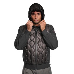 giubbino peuterey UOMO NERO - KOONS KJ BMAT - PEU5207 vista frontale cappuccio 2