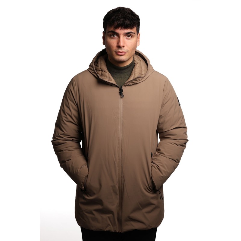 giubbino lungo reversibile refrigue UOMO  BEIGE TAUPE - 2811O00150 - FINN vista frontale liscia