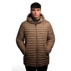 giubbino lungo reversibile refrigue UOMO  BEIGE TAUPE - 2811O00150 - FINN vista frontale trapuntata