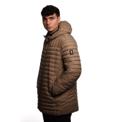 giubbino lungo reversibile refrigue UOMO  BEIGE TAUPE - 2811O00150 - FINN vista laterale trapuntata