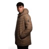 giubbino lungo reversibile refrigue UOMO  BEIGE TAUPE - 2811O00150 - FINN vista laterale trapuntata